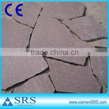 Red porphyry crazy paving stone