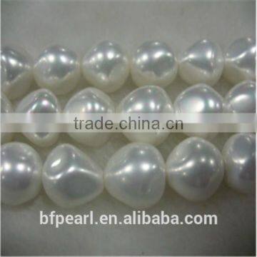 15-18mm White Nut Shaped Pearls Beads in Oyster Shell