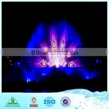 Water curtain movie fountain, built in lake or sea