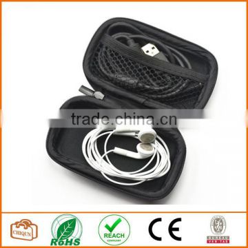 Hard Earphone Headset EVA Case for MP3/MP4 Bluetooth Earphone Earbuds with Mesh Pocket