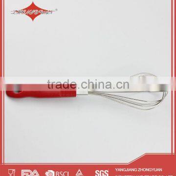 10" Rotating Stainless Steel Manual Wire Egg Beater Kitchen Whisk