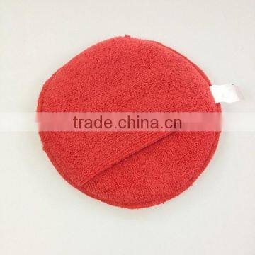 Auto care microfiber polishing sponge with pocket for car wax