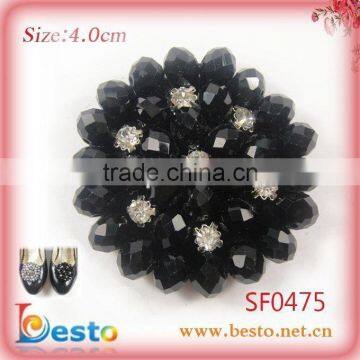 2013 Popular New Style Handmade pu Handmade Shoes Flower in Poker Dot for Flat/sandals/kids Shoes