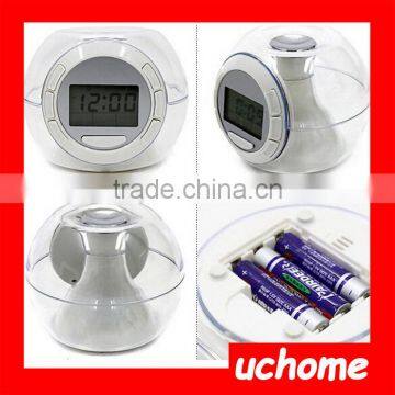 UCHOME High Quality Natural Sound Digital Alarm Clock With Temperature,timer and 7 Color Light Display photo-2