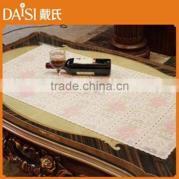 Colorful 50cm*20m printing PVC Lace table cloth for banquet