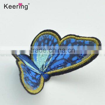 3D Lifelike Colorful Butterfly Custom Embroidery Textile Patch for Garment Accessory photo-3
