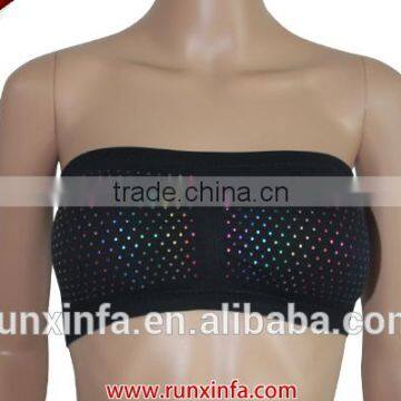 Shinny Dots Printed Design Seamless Bandeau Bra