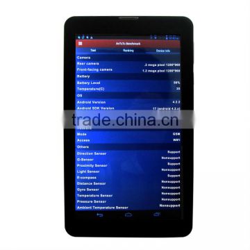 BHNKT88 New Product 7 inch touch screen with Dual core Dual Sim Bluetooth GPS built in 2G Tablet PC WIFI