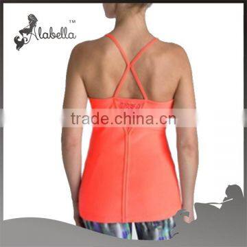 Low Cut Strappy Yoga Tank High Visibility Tank Top photo-2