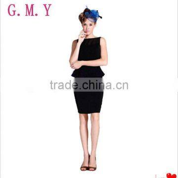 New ladies formal chiffon dress office wear under skirt dress