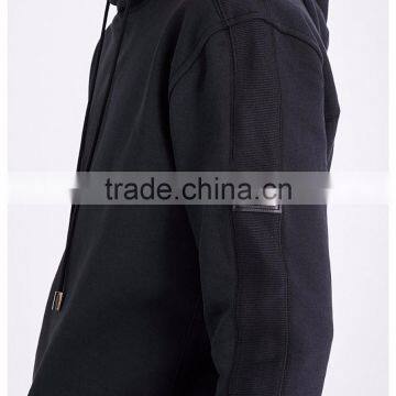 2017 New Fashion Custom Strip Men Hoodies Out Label Long Sleeve Medium Size Drawstring Hoodies Rbbed Panel Sleeve