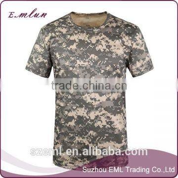 Men fashion camouflage outdoor quick dry breathable printing T-shirt