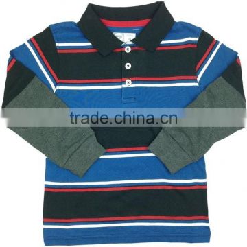 high quality mercerized cotton sublimated blue white stripe man polo t-shirt custom made for man business casual shirt