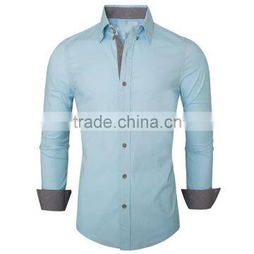 Custom wholesale pattern men's long sleeve fashion oxford shirt