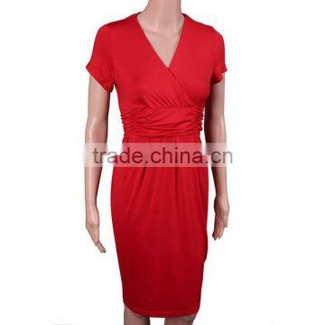 Summer Maternity Dress V Neck Women Casual Skirt With Plus Size photo-2