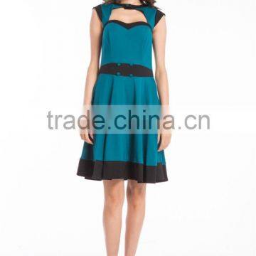 Whloesale Ladies 1950's Vintage Style Halter Neck Rockabilly Dress Dancing Swing Jive Rockabilly Dress photo-2