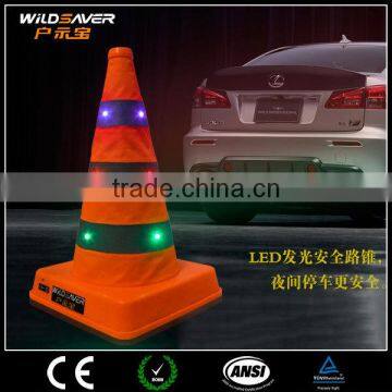 Led flashing mini traffic cone with reflective tape at wholesale price