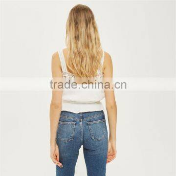 Wholesale European Style Crochet Sleeveless Ladies Camisole Tops 2017 photo-5