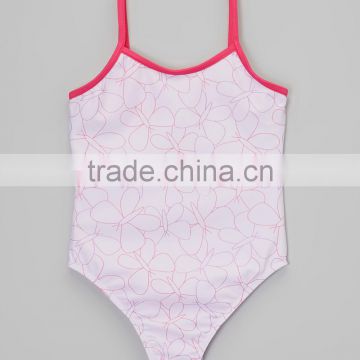 New Style Girl Swimwear With White Butterfly One-Piece Girl Beachwear Girls Clothing G-NP-S905-384