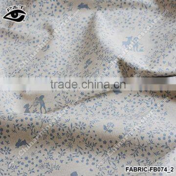 New Design Cotton Linen Fabric Cute Printed 2 Colors photo-3