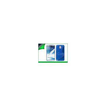 Unique Galaxy Note 3 Samsung Mobile Phone S Shape TPU Case Blue / Red