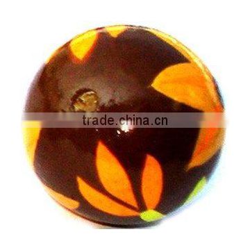 Hand painted wooden beads