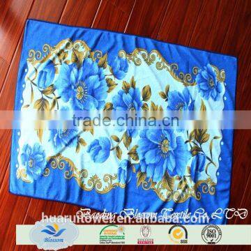 home textiles high quality flower printed durable microfiber pillow towel