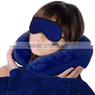 Warm Comfortable and Quite Travel Set with Blanket throw,NeCk pillow,Eye Blinder