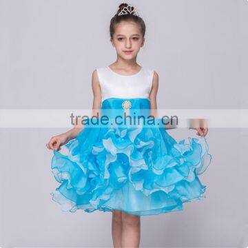 Hot selling comfortable summer children cake dress kids frock designs girl dress