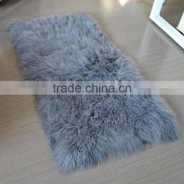 YR915 Genuine Mongolian Lamb Fur Blanket/Warm Winter Room Footcloth photo-3