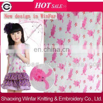 shaoxing printed fabric cotton child latest design faric in shaoxing