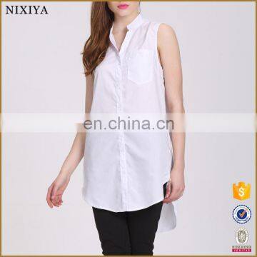 Fashion Chiffon Ladies Tops Jean Tee Dress Shirts for Women photo-6