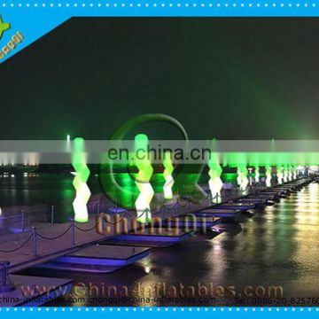 Remote control inflatable shaped light