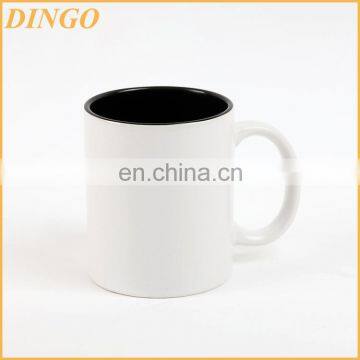 best price elegant glazed green sublimation inner color porcelain ceramic coffee mug cup for promotion