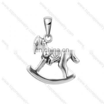 Stainless steel animal whirligig horse necklace pendant