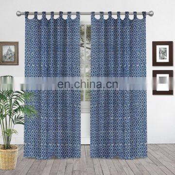 Hand Block Print Tapestry Indian Curtain Handmade Curtains Window Drapery Decor