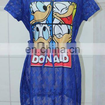 Print Picture's T-shirt New Lace Material Latest Tops for Girls photo-2