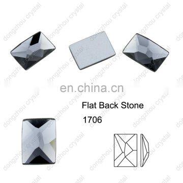 DZ-1706 rectangle cut flat back crystal rhinestones for fancy jewelry