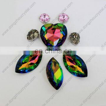 pujiang wholesale high quality crystal glass eye of horse crystal beads