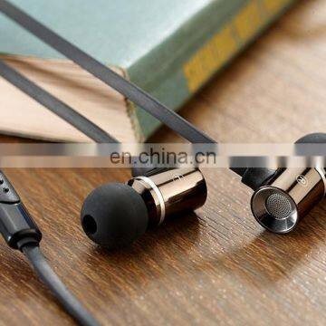 2017 Gray Flat Super Heavy Bass Cable Metal Earbuds With Mic for Iphone Samsung photo-2
