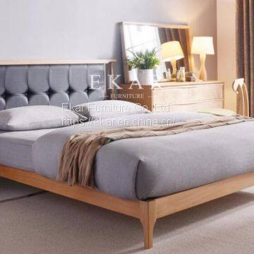 European Modern Furniture Wooden With Leather Headboard Cushion 1.8M Bed photo-2