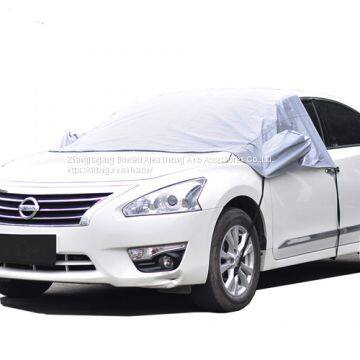 Anti-UV Sunshade Style Aluminum Foil Half Car Covers