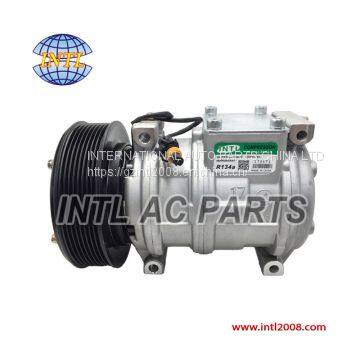 RE196923 AC compressor Nippondenso 10PA17C-6GR-124mm for John Deere Tractor 5065M 5225 5325N OEM# AN221429, RE46609