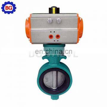 4 inch cast iron wafer pneumatic butterfly valve