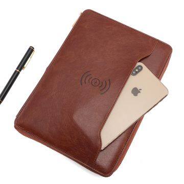 Business Loose-leaf Zipper Bag Notebook Tool A5 Multifunctional Notebook Leather Manager Clip photo-5