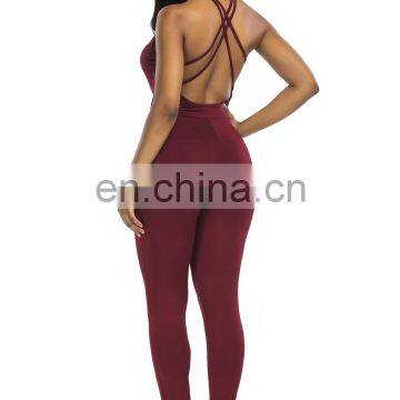 New Arrival Black One Piece Sexy Clubwear Tight Jumpsuit Rompers for Women photo-3