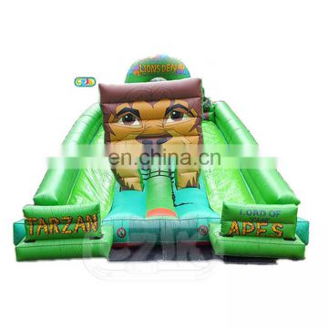 Tarzan apes lions den china commercial cheap price inflatable slide for sale