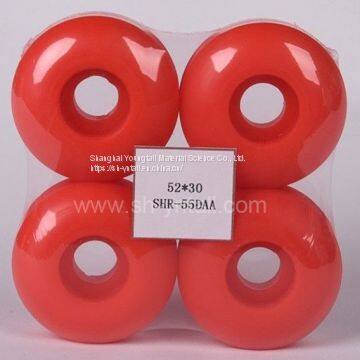 pu Wheels for Skate Board 52*30 Red Polyurethane Wheels for Skateboard Red pu Pulley for Skateboard photo-5