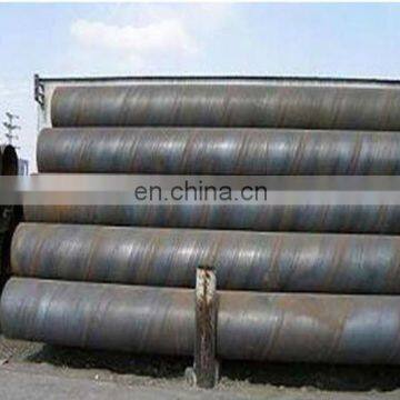 gas & liquid transport use black painted spiral welded carbon steel pipe