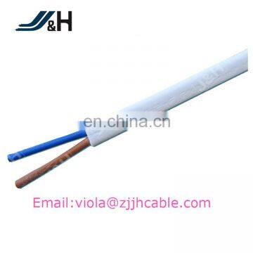 300/300V h03vvh2-f 2x0.75mm2 pvc insulated flat and flexible electric power cable